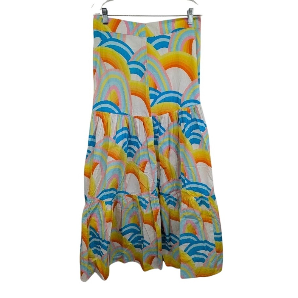 Sage‎ by Mala Iris Skirt rainbow print maxi Women's sz Medium
